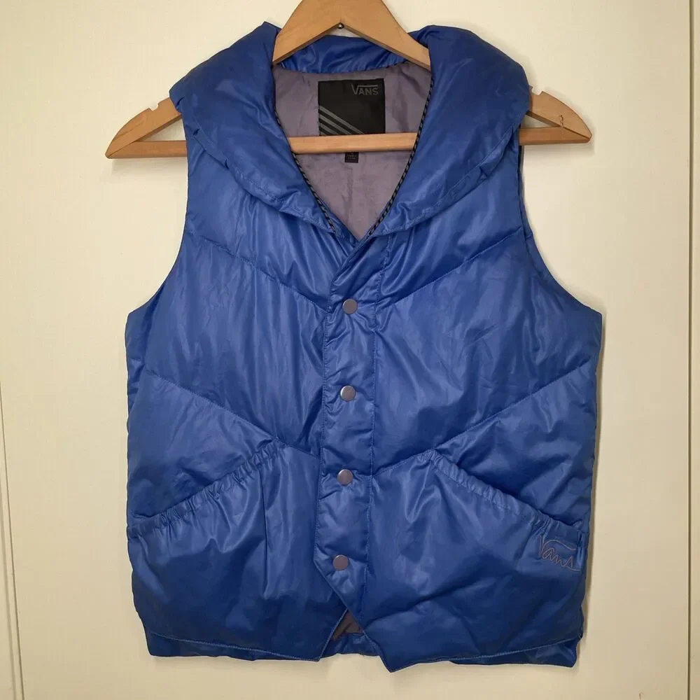 Vans WOMENS‎ SODAPOP VEST Jacket SZ S Coat BLUE Puffer Soda Pop *READ